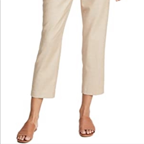 Theory Luke Stretch Cotton Cropped Dark Brown Pants - Picture 12 of 15